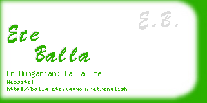 ete balla business card